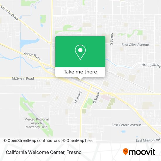 California Welcome Center map