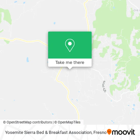 Mapa de Yosemite Sierra Bed & Breakfast Association