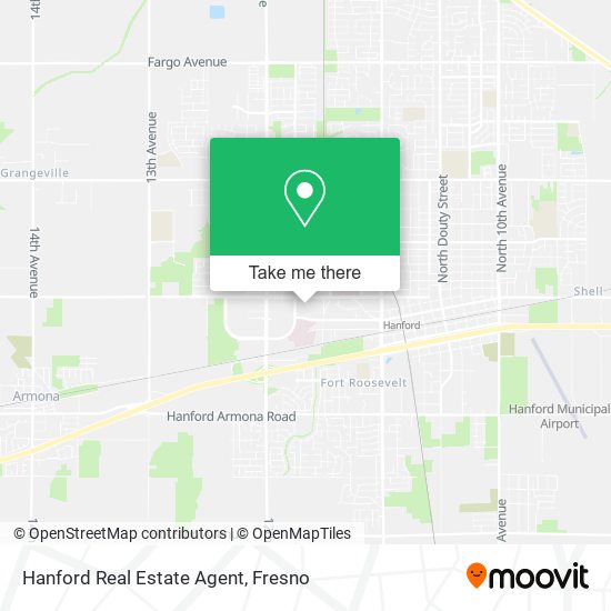 Hanford Real Estate Agent map