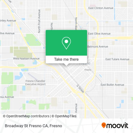 Broadway St Fresno CA map