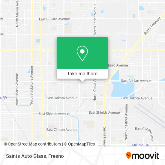 Saints Auto Glass map