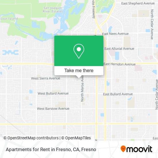 Apartments for Rent in Fresno, CA map