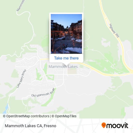 Mammoth Lakes CA map