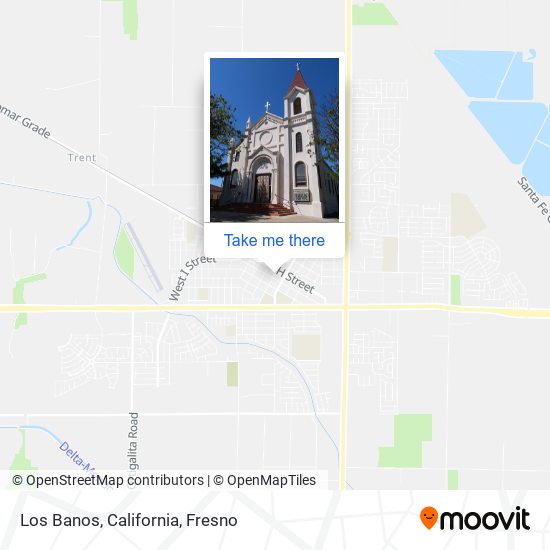 Mapa de Los Banos, California