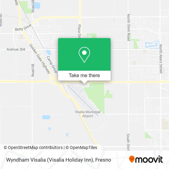 Mapa de Wyndham Visalia (Visalia Holiday Inn)