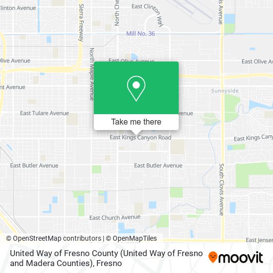 United Way of Fresno County (United Way of Fresno and Madera Counties) map