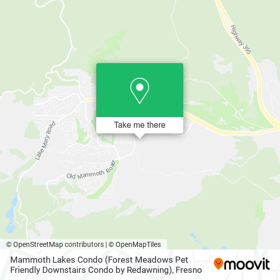 Mapa de Mammoth Lakes Condo (Forest Meadows Pet Friendly Downstairs Condo by Redawning)