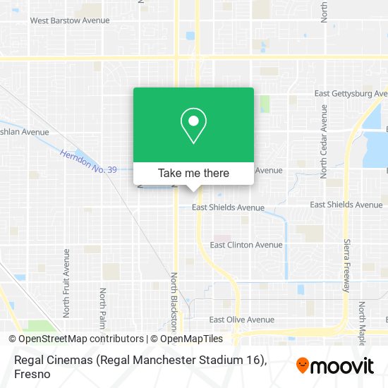 Mapa de Regal Cinemas (Regal Manchester Stadium 16)