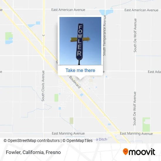 Mapa de Fowler, California