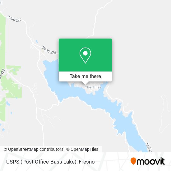 USPS (Post Office-Bass Lake) map