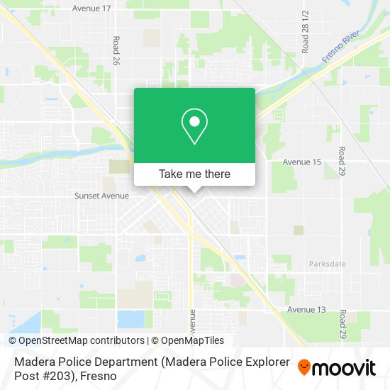 Mapa de Madera Police Department (Madera Police Explorer Post #203)