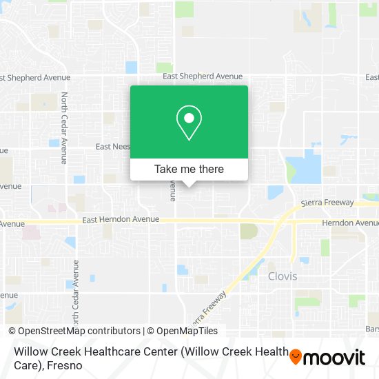 Willow Creek Healthcare Center (Willow Creek Health Care) map