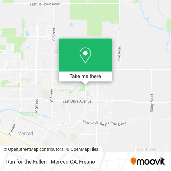 Run for the Fallen - Merced CA map
