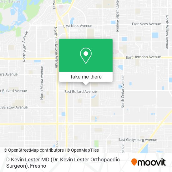 Mapa de D Kevin Lester MD (Dr. Kevin Lester Orthopaedic Surgeon)