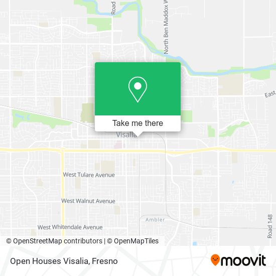 Open Houses Visalia map