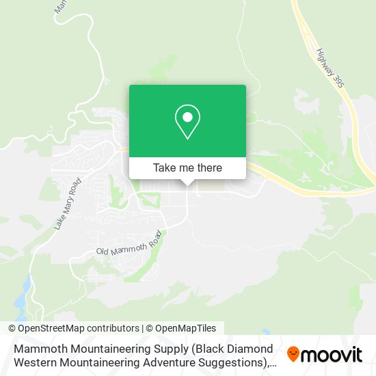 Mammoth Mountaineering Supply (Black Diamond Western Mountaineering Adventure Suggestions) map