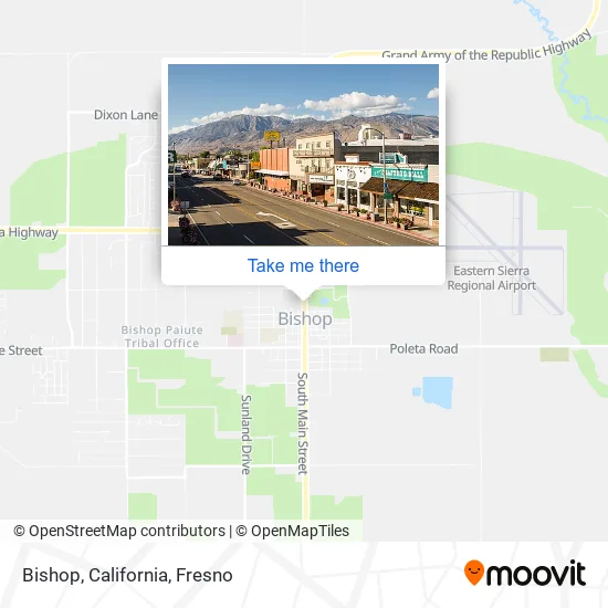 Bishop, California map
