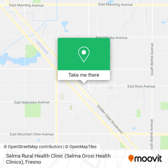 Mapa de Selma Rural Health Clinic (Selma Orosi Health Clinics)