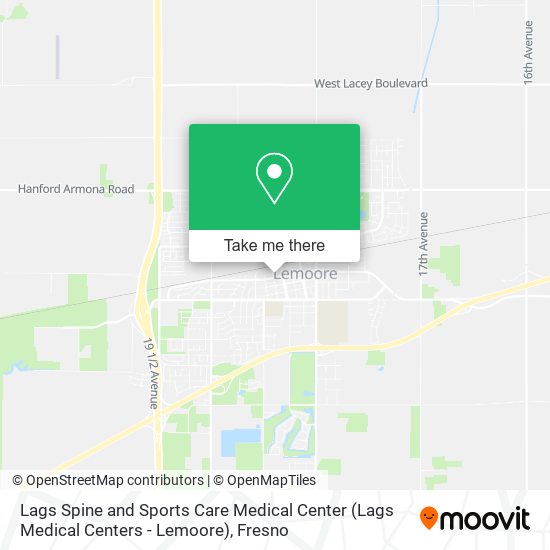 Lags Spine and Sports Care Medical Center (Lags Medical Centers - Lemoore) map