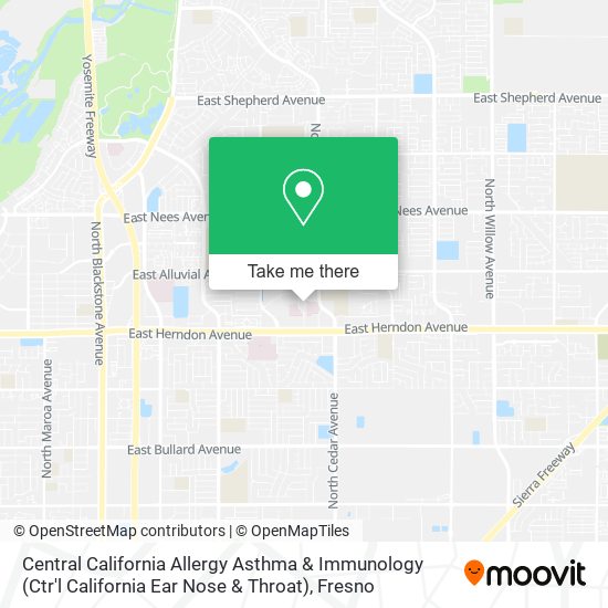 Central California Allergy Asthma & Immunology (Ctr'l California Ear Nose & Throat) map