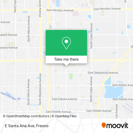 E Santa Ana Ave map