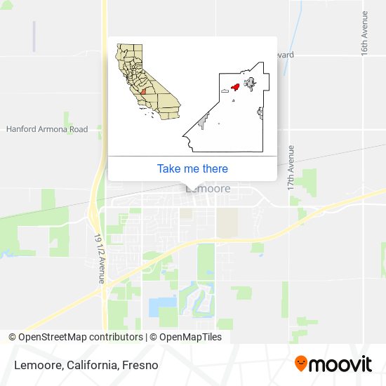 Lemoore, California map