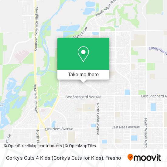 Corky's Cuts 4 Kids map