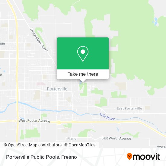 Porterville Public Pools map