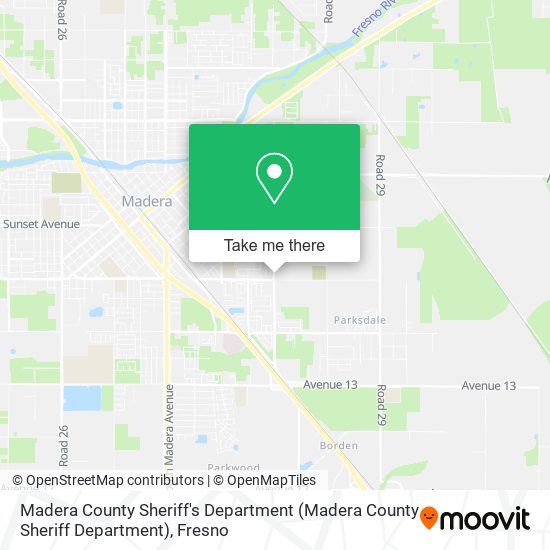 Madera County Sheriff's Department map