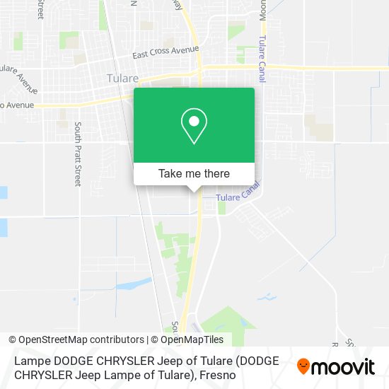 Lampe DODGE CHRYSLER Jeep of Tulare map