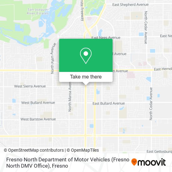 Fresno North Department of Motor Vehicles (Fresno North DMV Office) map