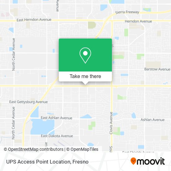 UPS Access Point Location map