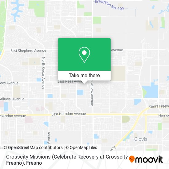 Crosscity Missions (Celebrate Recovery at Crosscity Fresno) map