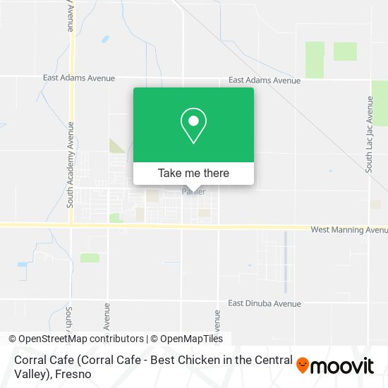 Mapa de Corral Cafe (Corral Cafe - Best Chicken in the Central Valley)