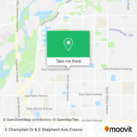 E Champlain Dr & E Shepherd Ave map