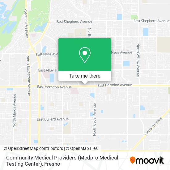 Mapa de Community Medical Providers (Medpro Medical Testing Center)