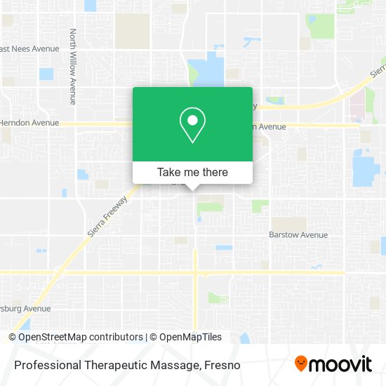 Professional Therapeutic Massage map