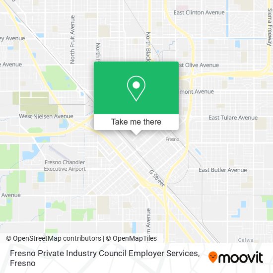 Mapa de Fresno Private Industry Council Employer Services