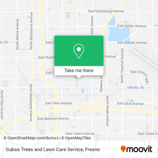 Gabes Trees and Lawn Care Service map