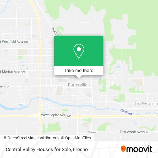 Central Valley Houses for Sale map