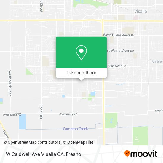 W Caldwell Ave Visalia CA map