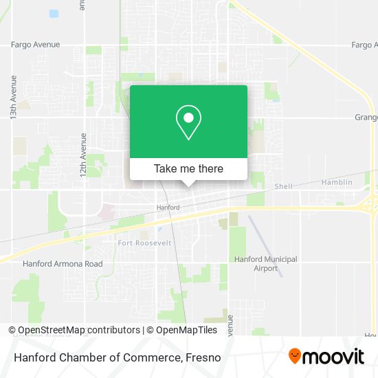 Hanford Chamber of Commerce map