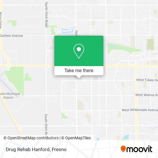 Drug Rehab Hanford map