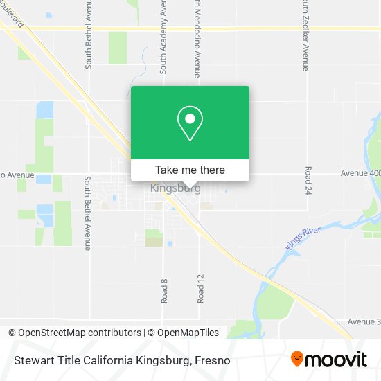 Stewart Title California Kingsburg map