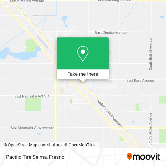 Pacific Tire Selma map