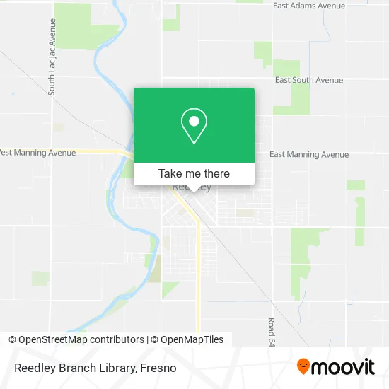 Reedley Branch Library map