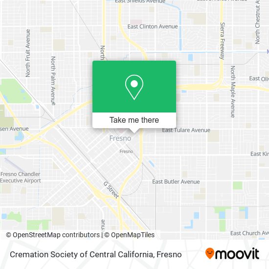 Cremation Society of Central California map