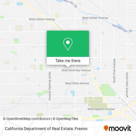 California Department of Real Estate map