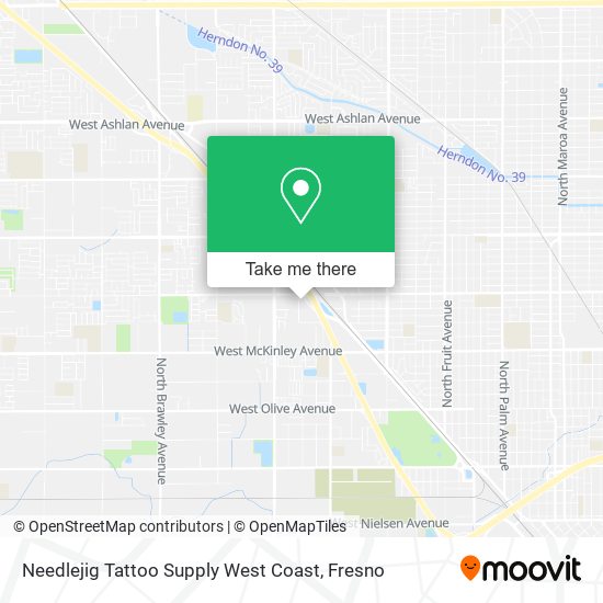 Needlejig Tattoo Supply West Coast map