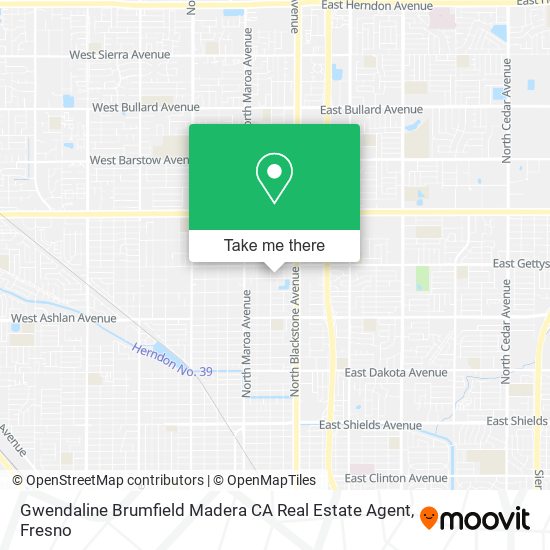 Mapa de Gwendaline Brumfield Madera CA Real Estate Agent